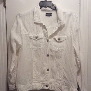 Jones New York 100% Linen Jacket Womens 3X